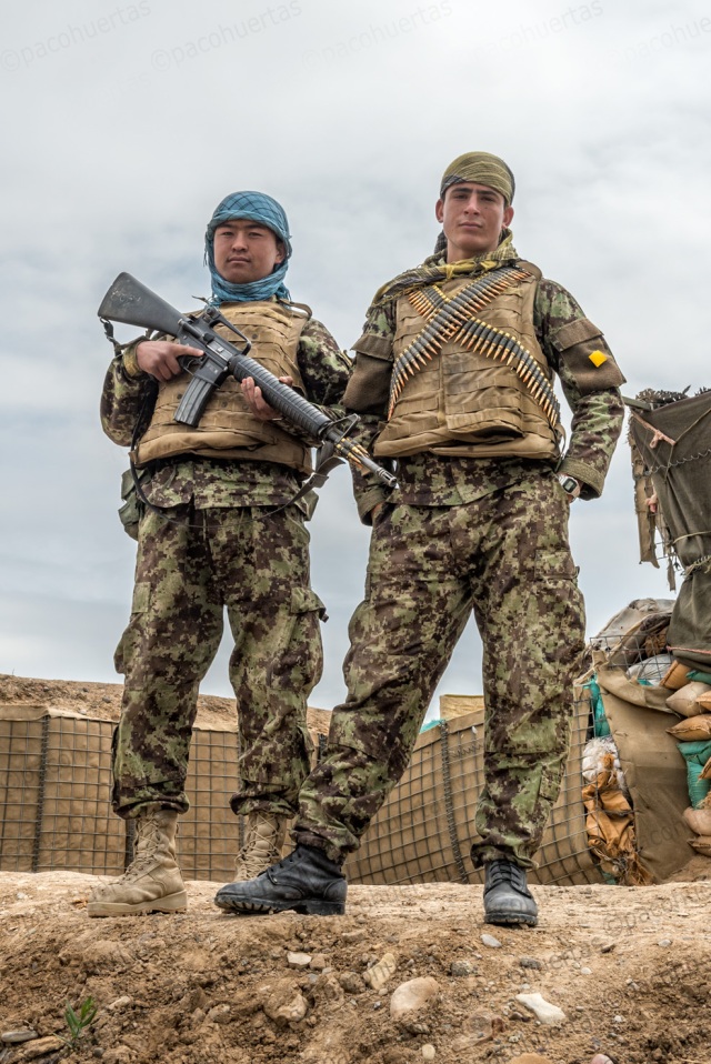 Soldados Afganos en el OPI Antenas